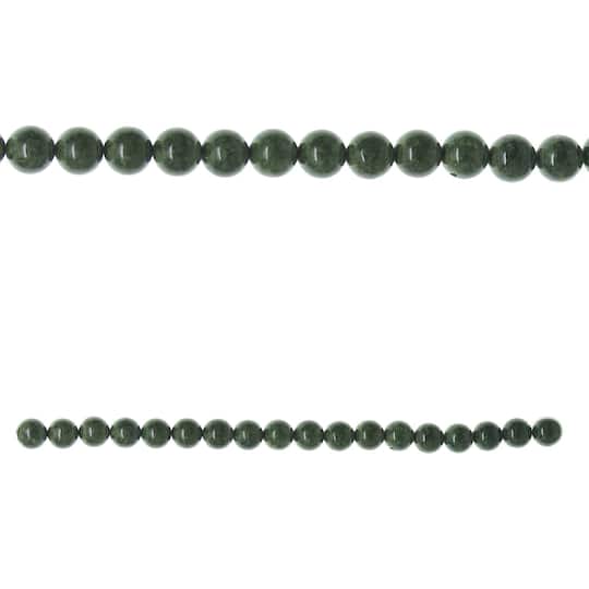 12 Pack: Green Round Stone Beads, 10mm by Bead Landing™